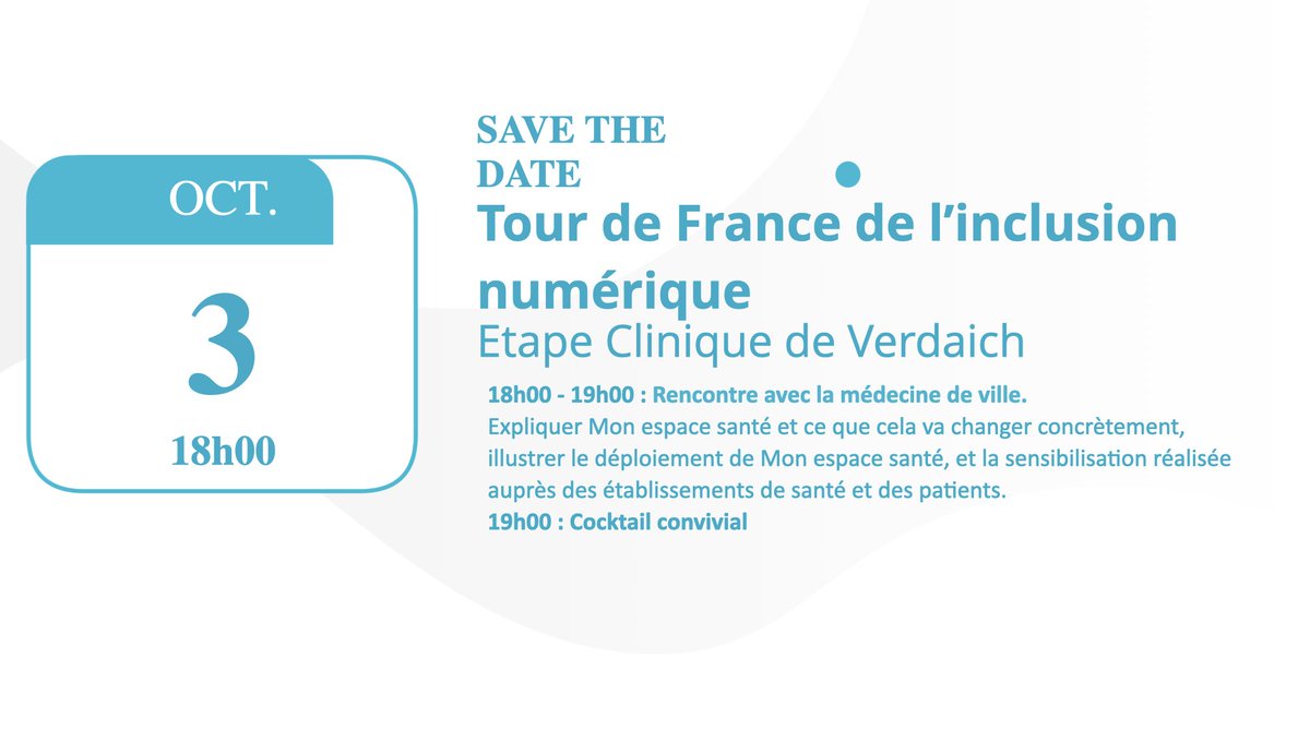 CVerdaich's tweet image. [Inclusion #Numérique à Verdaich] La clinique de Verdaich a été désignée établissement pilote pour accueillir l&apos;une des journées du Tour de France - Inclusion Numérique en Occitanie. 

👏 Une fierté pour l’ensemble des équipes.

#SégurNumérique #Sante #Medecine #MonEspaceSanté