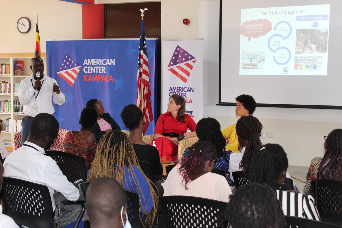 Kmentoring's tweet photo. Our students visited @usmissionuganda earlier this week where they learned about a range of opportunities available to them as young leaders. Thanks @DrOjok (Team leader KAMNET), Fordosa Ahmed (D/RDC Abim) and @RicOkello (KAMNET Students coordinator). #ChangeThroughSharing. https://t.co/hxeK1ngizc