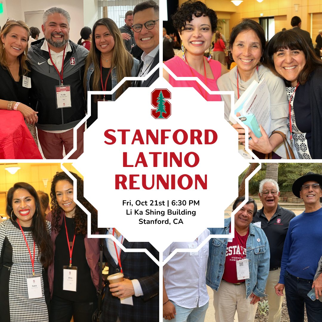SLAA invites to the Stanford Latino Reunion during Homecoming weekend. Comunidad, Music, Food &amp; Prizes!

We're so excited to see our alumni across generations on campus together again! This event is free for all undergrad &amp; graduate alumni. 

RSVP at stanford.io/3AnBu4c