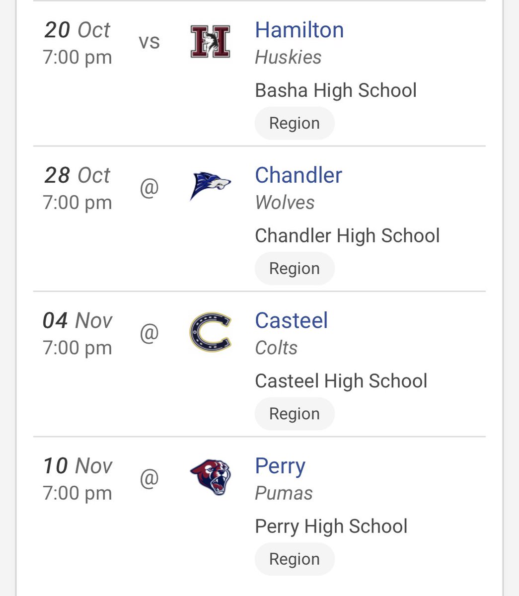 PercyKnoxJr1's tweet photo. Basha Freshmen Schedule.
Every Game is a 💯!
Win or lose this team will learn a lot this season with this type of schedule.
Ric Flair said it best. “To be the MAN, you gotta beat the MAN.” #strengthofschedule #freshmenONLY @RecruitingBasha @bashagridiron @JUSTCHILLY @brettinaz https://t.co/UDAbcBBtXd