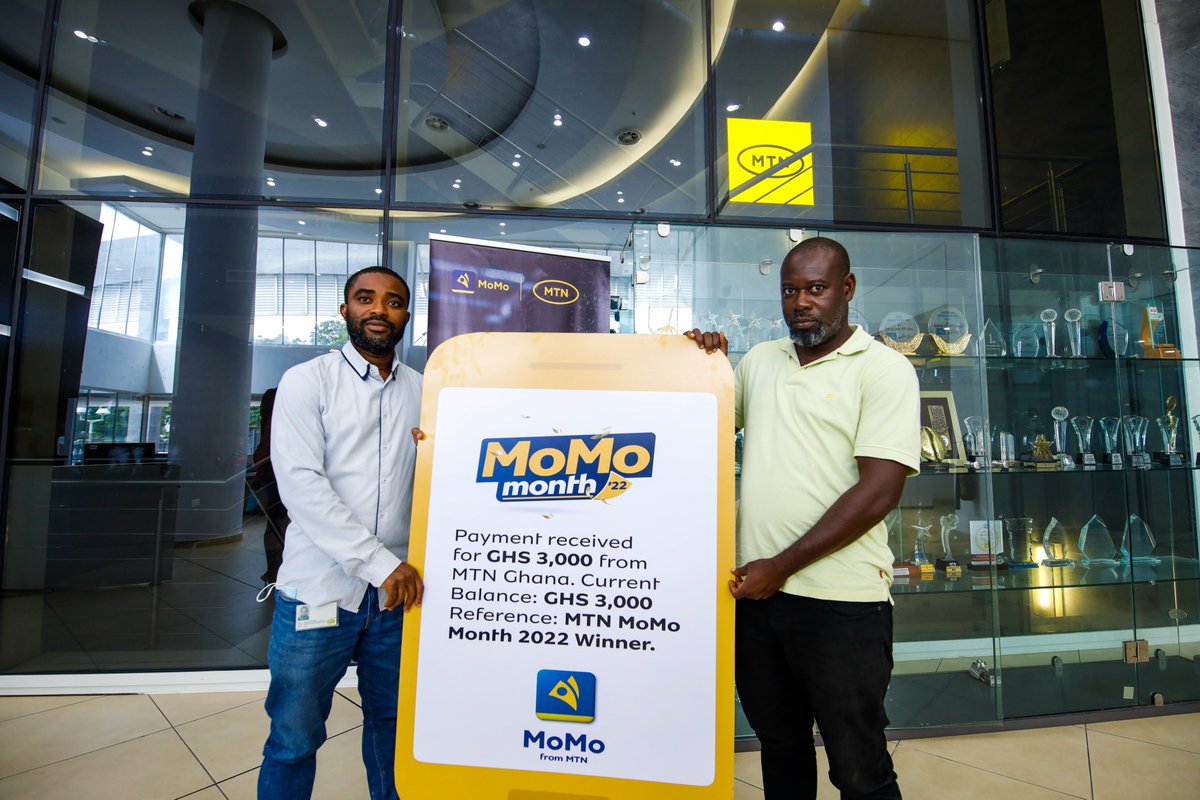 MTNGhana's tweet photo. It's raining rewards all over! Here are some of our week 4 winners of the MoMo Month.
Keep using MoMo to earn points and stand a chance of winning up to GHS 5,000 weekly.
#MoMoMonth https://t.co/nCMsCSZkpI