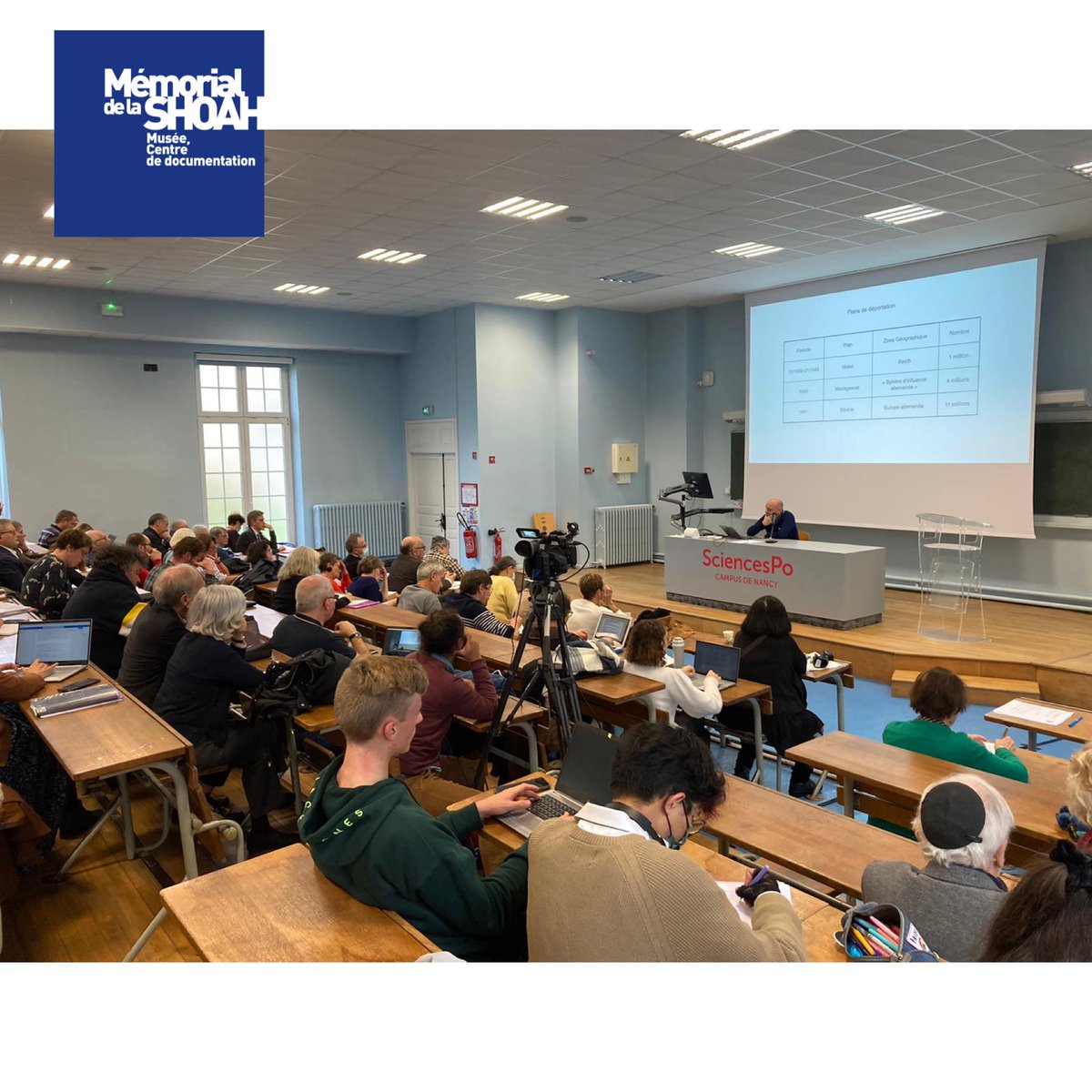 Shoah_Memorial's tweet photo. #actualites - Sous l’égide du #MémorialdelaShoah, ouverture des deux journées d’étude consacrées aux rafles de zone nord en 1942 à #SciencePo campus de Nancy, en présence de deux cents personnes. https://t.co/e6TiT9CCKp