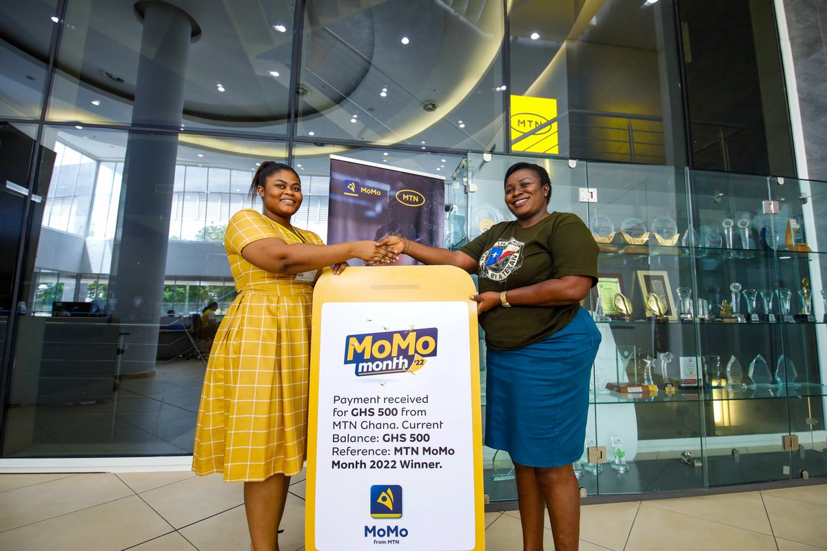 MTNGhana's tweet photo. It's raining rewards all over! Here are some of our week 4 winners of the MoMo Month.
Keep using MoMo to earn points and stand a chance of winning up to GHS 5,000 weekly.
#MoMoMonth https://t.co/nCMsCSZkpI