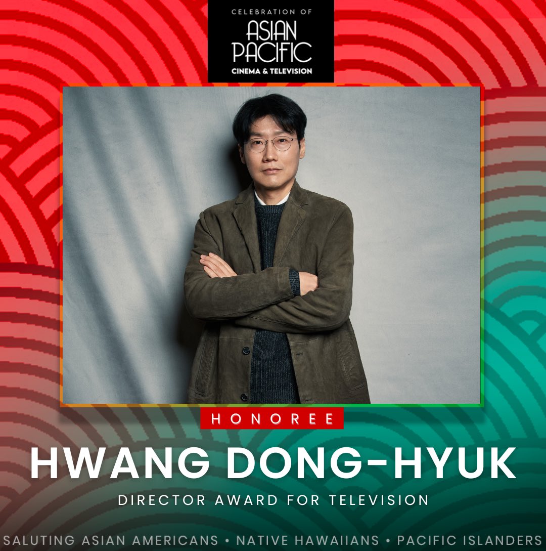 CriticsChoice's tweet photo. Congratulations #HwangDonghyuk the director will receive The Director Award for TV for his Emmy-winning work on @Netflix @squidgame at the inaugural #CriticsChoice Celebration of Asian Cinema &amp; Television Nov 4th 
#CelebrateAAPICinema #DirectorAward #SquidGame https://t.co/Ttg83uTS0Y