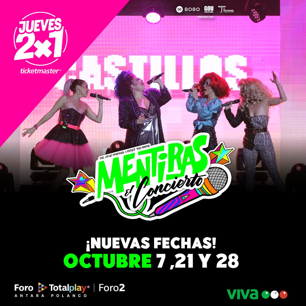 🎶 Agárrense de las manos unos a otros conmigo... Y no te pierdas el 2x1 de <a href="/Ticketmaster_Me/">Ticketmaster México</a> para ver #MentirasElConcierto 🎤🎶 

Compra aquí: bit.ly/Mentiras2x1_ para funciones de septiembre y octubre en el <a href="/Foro_Totalplay/">Foro Totalplay</a>.