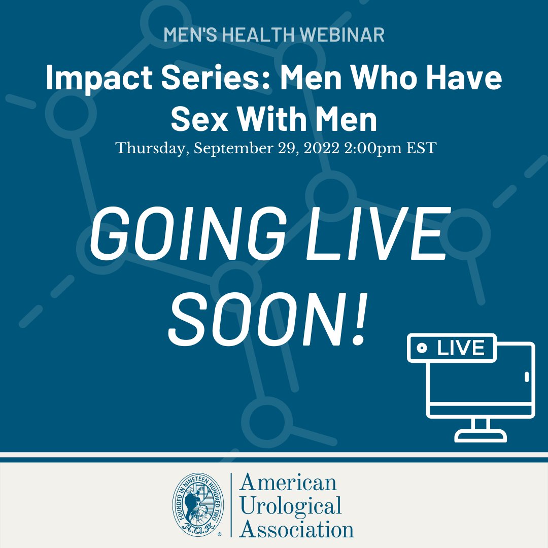 📢GOING LIVE📢 Come join us as our esteemed panel of speakers address the needs of men who have sex with other men that have prostate cancer as they undergo treatment from Urologist and other healthcare providers. It’s not too late to join!

Click here⏩ bit.ly/3SrheFe