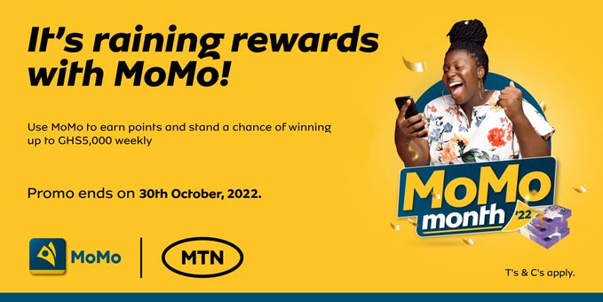 MTNGhana's tweet photo. It's raining rewards all over! Here are some of our week 4 winners of the MoMo Month.
Keep using MoMo to earn points and stand a chance of winning up to GHS 5,000 weekly.
#MoMoMonth https://t.co/nCMsCSZkpI