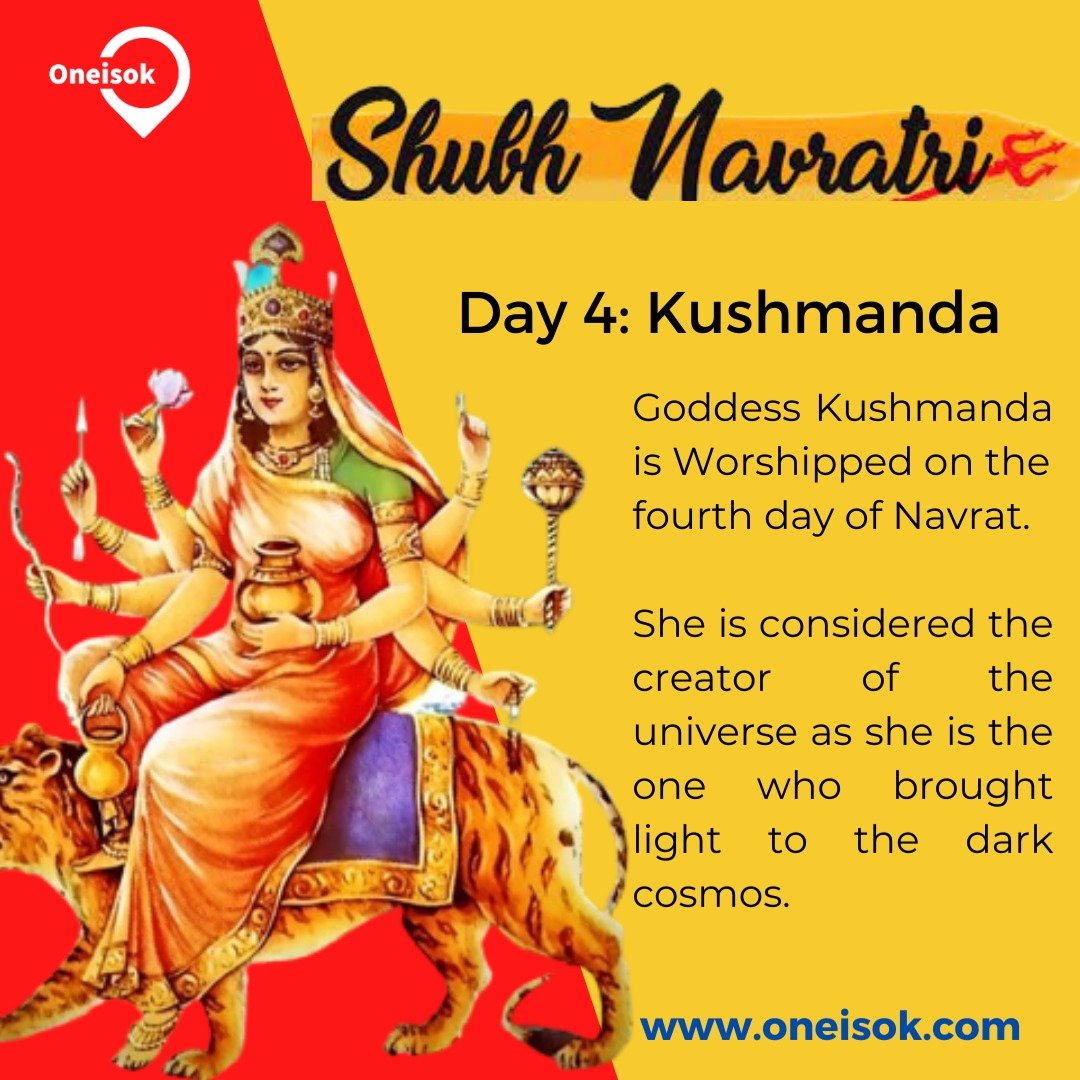 Oneisokindia's tweet photo. Subh Navratri To All (Day:4)
May Goddess Kushmanda the creator of the universe
bless you and fulfill all your dreams and grow your businesses.
#navratri2022 #Oneisok #Durgapuja2022 #maadurga🙏 #kushmandamaa #webdesign
#webdeveloper #digitalmarketing #softwaredesign #seo https://t.co/4NwLPyVqik