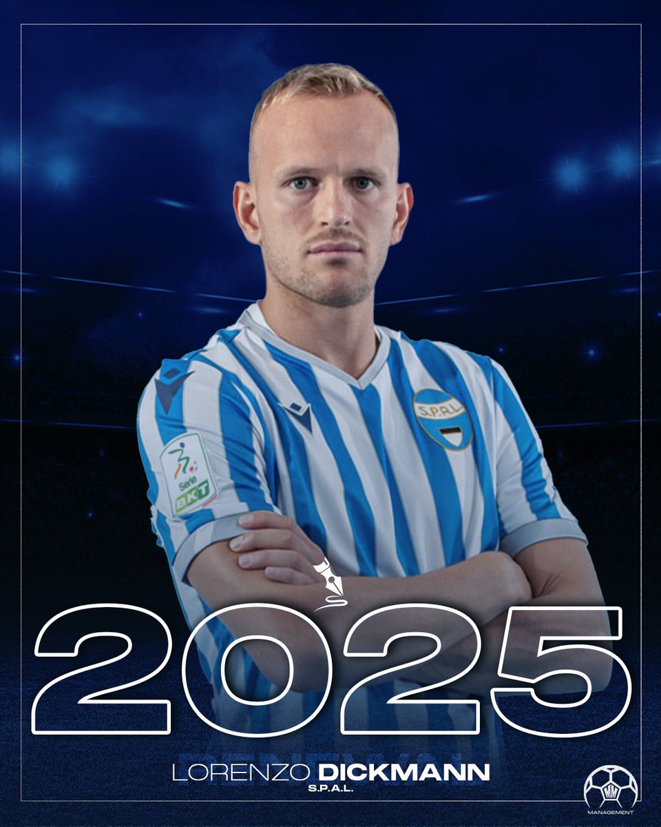 MM_Management_'s tweet photo. Dickmann ๐ค SPAL โ๏ธ
Rinnovo di contratto per Lorenzo fino al 2025 โช๐ต
Lorenzo Dickmann has renewed his contract with @spalferrara until 30 June 2025! ๐
#MMManagement #Dickmann #SPAL #NewContract https://t.co/2UCWaqRAZa