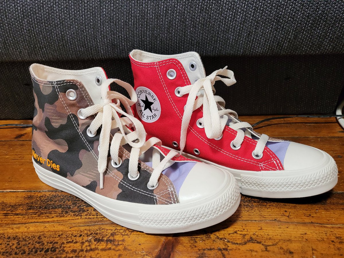 ValentineFair's tweet photo. I like my stuff unique, so I finally ordered #ConverseByMe and dedicated my first custom design to my most beloved Johnny-Classic! ๐ฅฐ I love every detail and how they turned out! ๐ #CobraKaiNeverDies #TheKarateKid #80snostalgia #JohnnyLawrence #CobraKai #CustomChucks #inspired https://t.co/k1I3MyTQek