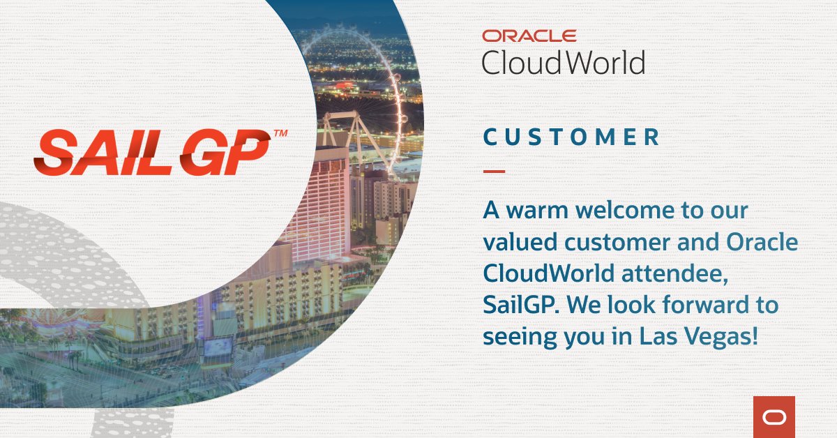wjackter's tweet photo. Sailing's fastest racing league @SailGP uses Oracle Cloud Infrastructure to collect data points, monitor race and boat performance, and deliver optimal fan experiences. How? Register at this year's #CloudWorld 2022 and find out. https://t.co/SHlYMvFAV1 https://t.co/rOZUYBSFgZ