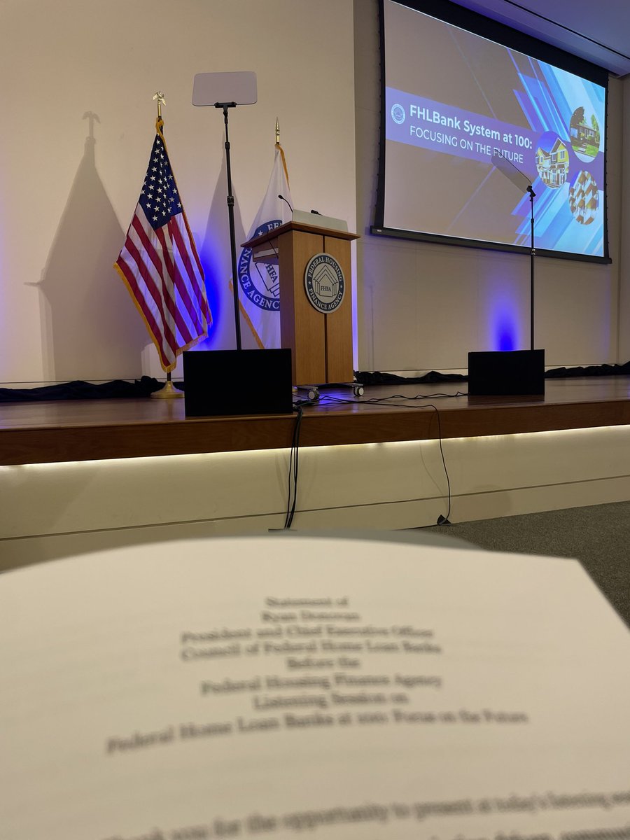 Ryan Donovan (@ryandonovan) on Twitter photo Thank you to <a href="/FHFA/">U.S. Federal Housing (FHFA)</a> for the opportunity to speak at todays listening session, “FHLBank System at 100: Focusing on the Future.” Thank you to <a href="/FHFA/">U.S. Federal Housing (FHFA)</a> for the opportunity to speak at todays listening session, “FHLBank System at 100: Focusing on the Future.”