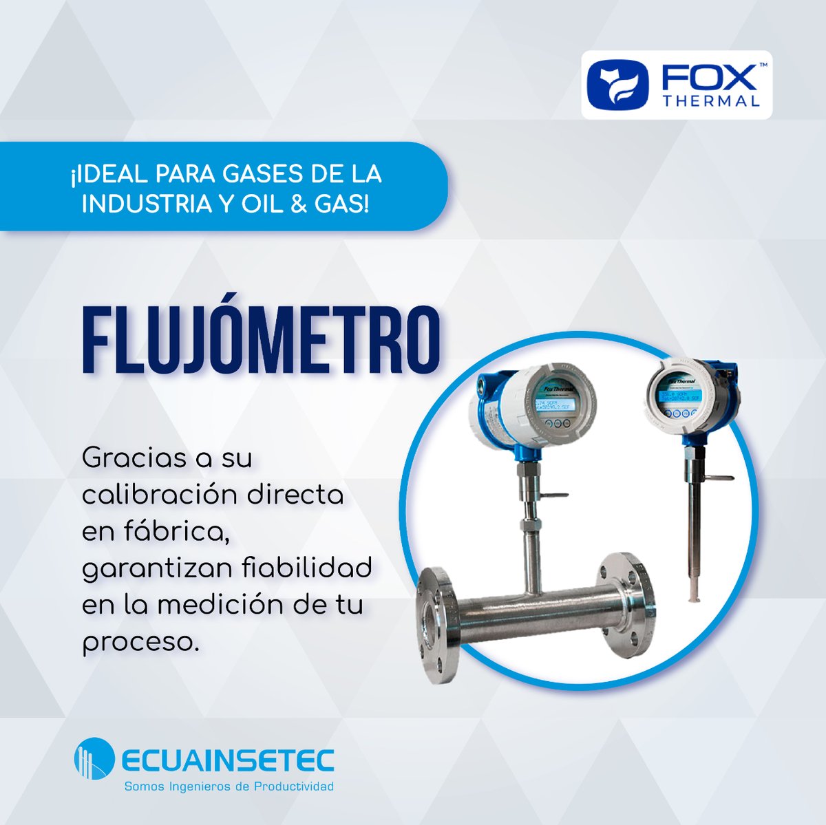 ecuainsetec25's tweet image. Su diseño robusto y sin partes móviles es también ideal para ambientes industriales con altas vibraciones. 🤩¡Medición de Flujo Másico, Inteligente en Tiempo Real!😀 #Flujometros #FoxThermal #Instrumentacion #Productividad #Automatizacion