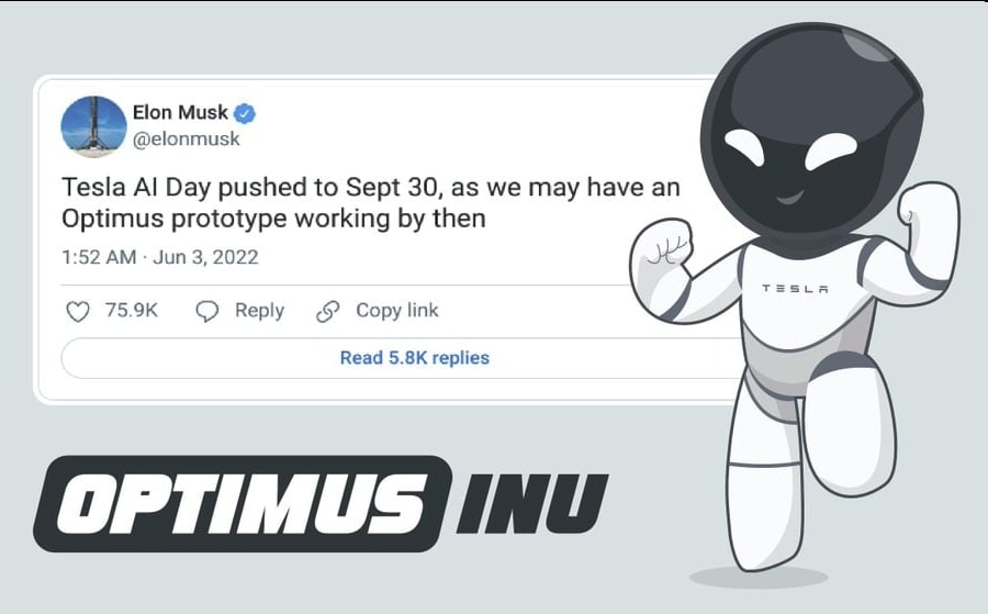 Optimus_Inu's tweet photo. @1goonrich @tommychong 🦾OPTIMUS INU🦾 LAUNCHED 28th Sep🚀

Elon Musk will be presenting Optimus on the 30th of September! Optimus Inu is a great opportunity to get involved in this upcoming super narrative!🤖🚀

https://t.co/3XfNqy3OcA
https://t.co/MRfu39qykU

#OptimusInu $OPINU https://t.co/4a27UzQx2x