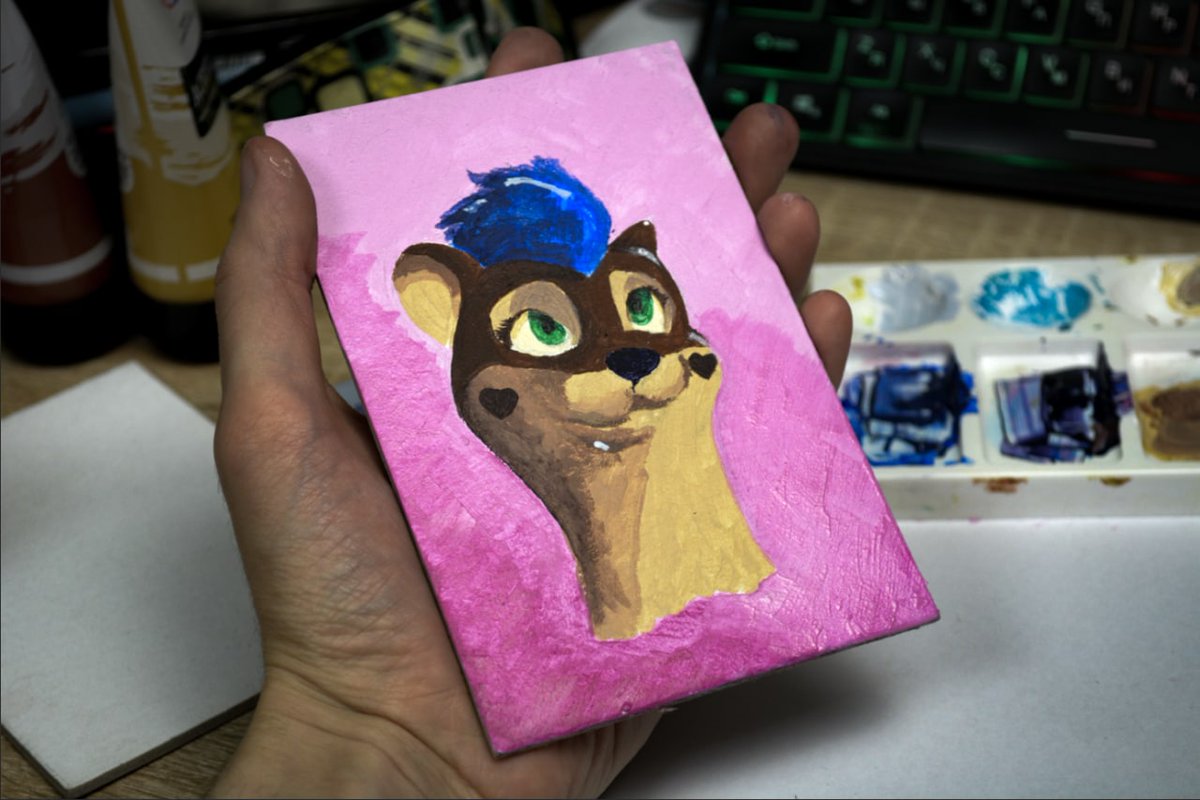 Sechuran_Fox's tweet photo. My new art with new paints for the subscriber from telegram)
#furry #furryart #traditionalfurryart #traditionalart #furryartwork #acrylicpainting https://t.co/aE7FOZeh3i