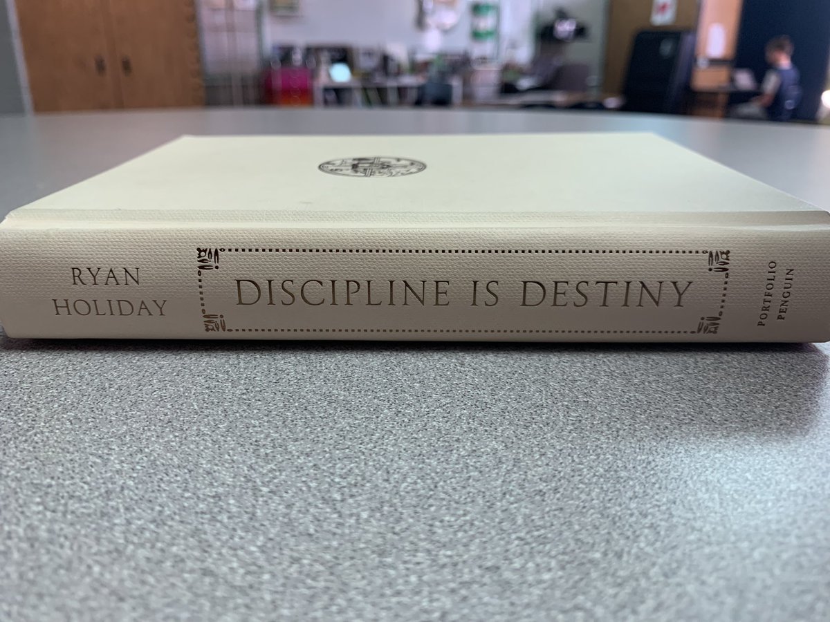 Absolutely loving this book! @RyanHoliday #DisciplineisDestiny