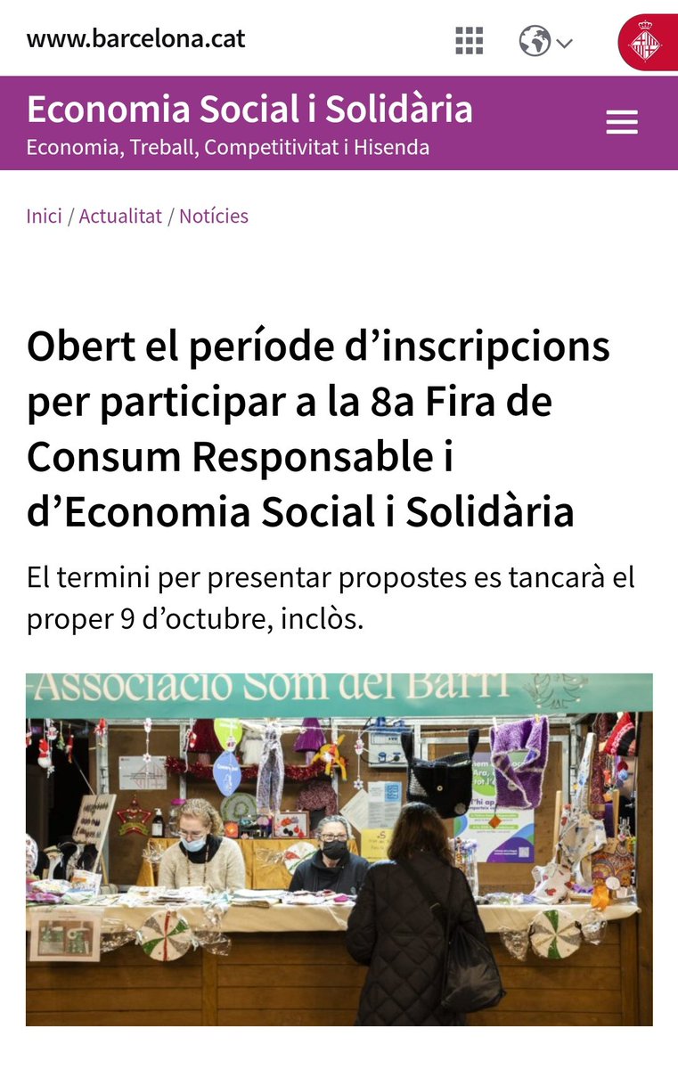 FiraESSmigrant's tweet photo. 📢 Atención‼️Proyectos que quieran participar en la Fira de Navidad de consumo responsable y ESS, aquí les dejamos la información 👇🏼
#ESSMigrante
#ESSAntirracista https://t.co/LrNipLqXQb