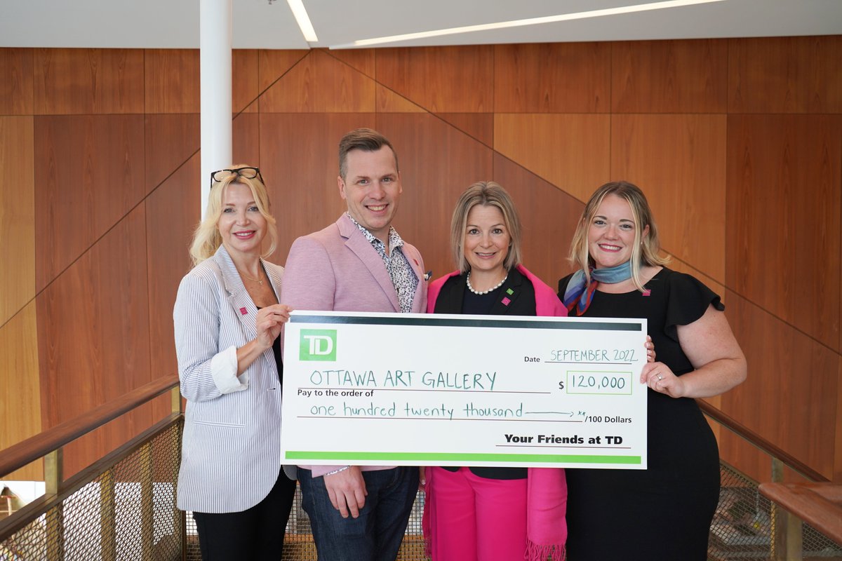 Ottawa Art Gallery and @TD_Canada Announce Funding for Creative Space! 

OAG, with the generous support of TD, is expanding its art and wellness program to address more needs in the community. Learn more here 👉 https://oaggao.ca/whats-on/news/ottawa-art-gallery-and-td-announce-funding-for-creative-space/ 