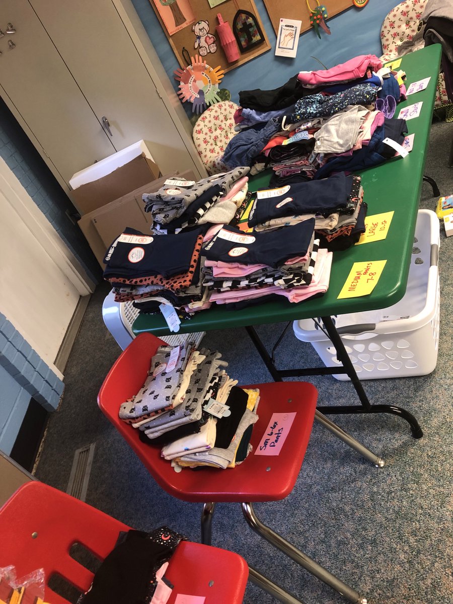 WSDinfo's tweet photo. The Adopt-A-Family program at Wentzville United Methodist Church dropped off supplies they purchased for District nurses this week. We are very grateful for the donation, which included clothing, personal care items, snacks, and paper products! #WSDcommunity https://t.co/RcLuHiOGsk