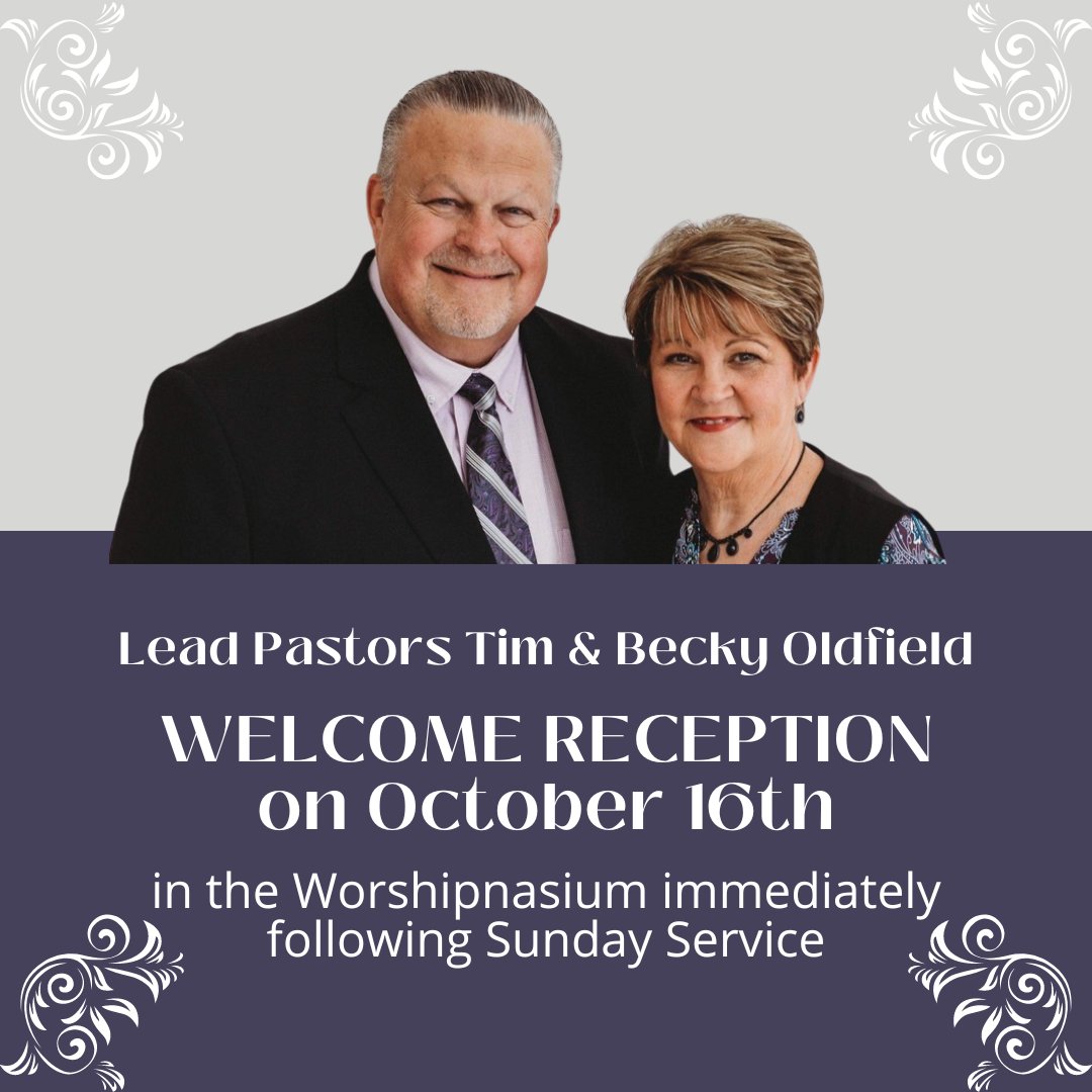 ppcog's tweet photo. We will be holding a Welcome Reception for the newly appointed Pastors Tim and Becky Oldfield on Sunday, October 16 in the Worshipnasium immediately following the morning worship service. Light refreshments will be served.
#timoldfield #beckyoldfield #princetonpike #ppcog https://t.co/nrzvuy0SjX