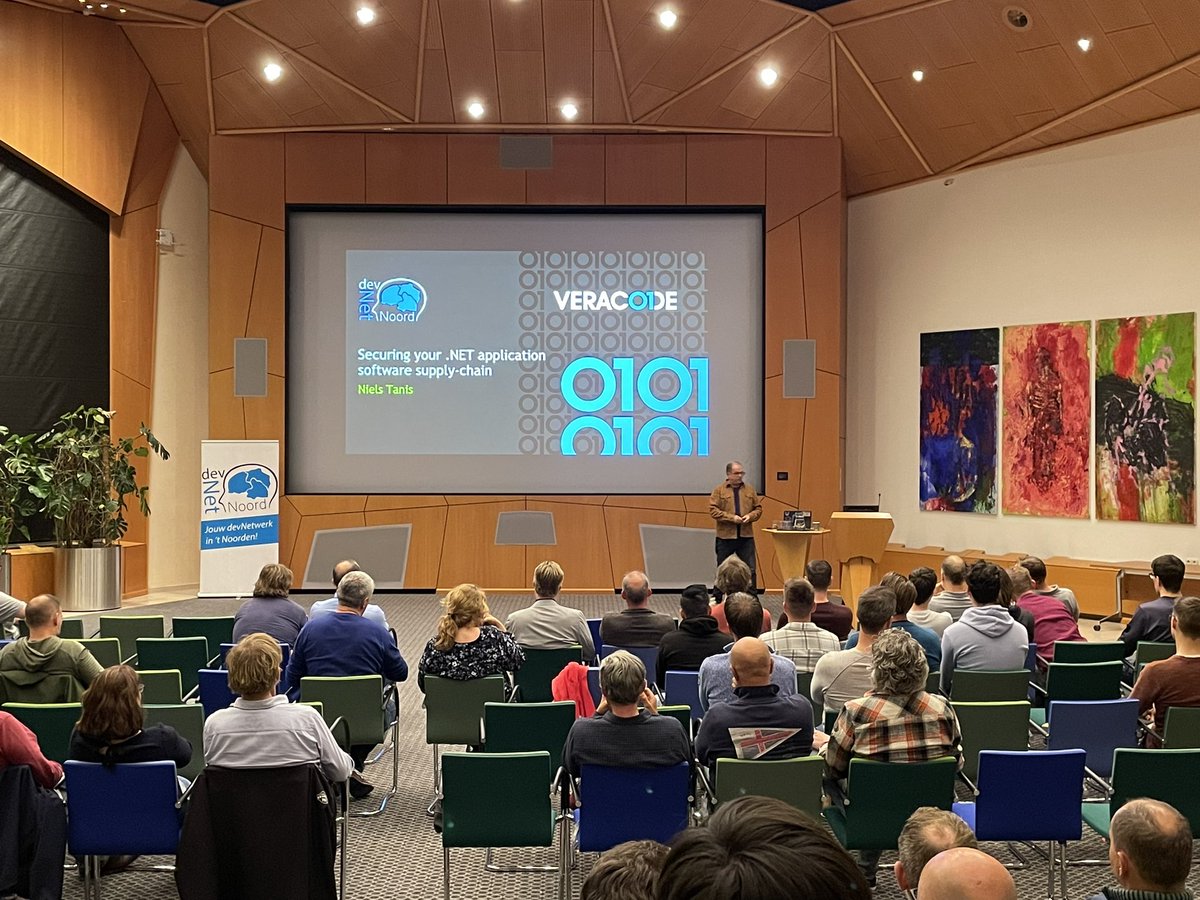 . <a href="/nielstanis/">Niels Tanis</a> on software supply chain attacks at <a href="/devNetNoord/">devNetNoord</a>