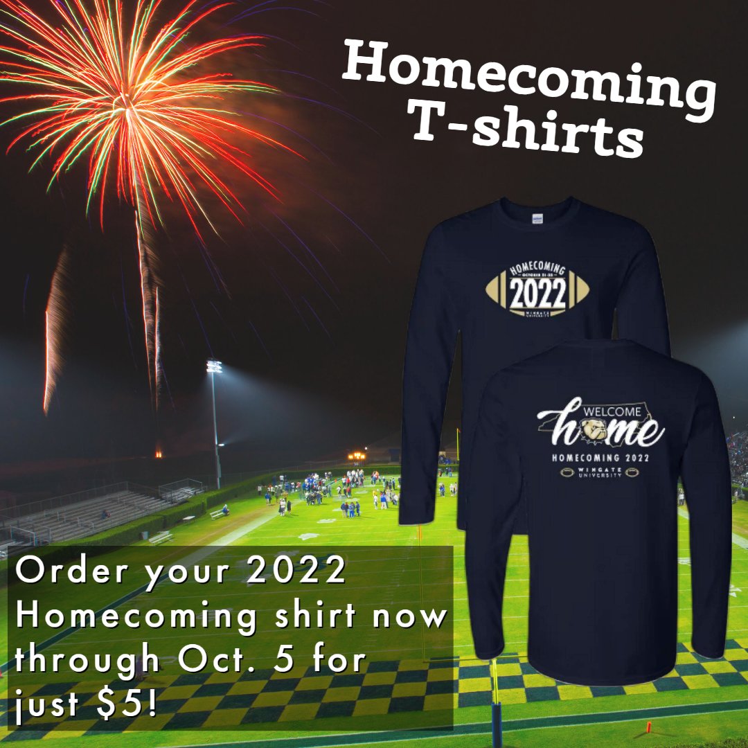 Happy Blue and Gold Friday, Bulldogs!! Order your homecoming t-shirt now through October 5th to make sure you're ready for all the fun. Check our website for all things homecoming.
.
#Homecoming22 #WingateUniv #LabOfDifferenceMaking #OneDog