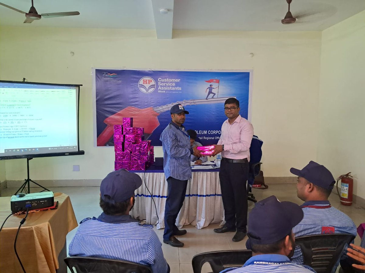 Mera HP Pump Durgapur (@hpcl_durgapur) on Twitter photo HPCL celebrates the Customer Service Assistants week to appreciate the persistent efforts of our CSAs to perpetuate our best services towards our customers and our nation.
<a href="/HPCL/">Hindustan Petroleum Corporation Limited</a> <a href="/PetroleumMin/">Ministry of Petroleum and Natural Gas #MoPNG</a> <a href="/HardeepSPuri/">Hardeep Singh Puri</a> <a href="/Rg03Goel/">Rajeev Goel</a> <a href="/iammohitdhawan/">Mohit Dhawan</a> HPCL celebrates the Customer Service Assistants week to appreciate the persistent efforts of our CSAs to perpetuate our best services towards our customers and our nation.
<a href="/HPCL/">Hindustan Petroleum Corporation Limited</a> <a href="/PetroleumMin/">Ministry of Petroleum and Natural Gas #MoPNG</a> <a href="/HardeepSPuri/">Hardeep Singh Puri</a> <a href="/Rg03Goel/">Rajeev Goel</a> <a href="/iammohitdhawan/">Mohit Dhawan</a>