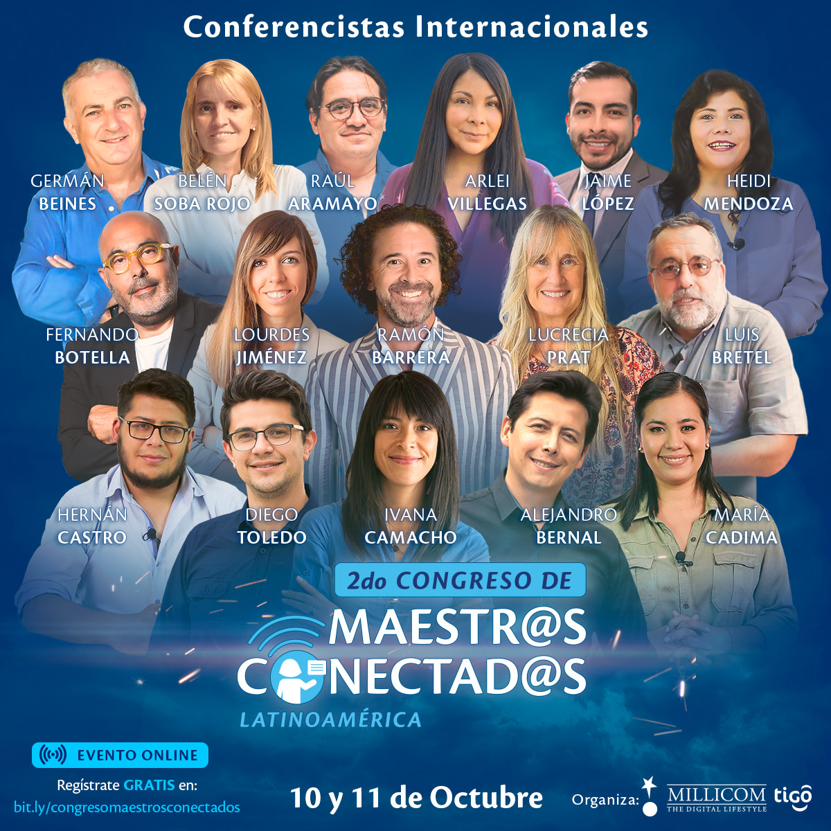 TigoElSalvador's tweet photo. Este 10 y 11 de octubre, se viene el Segundo Congreso de #MaestrosConectados de Latinoamérica. Sé parte de la transformación educativa e inscribite gratis en 👉 https://t.co/Axijt2EqDy 

Gracias @innovacion_sv @educacionSV @acpes_colegios por su apoyo en la difusión. https://t.co/iTII9gHcId