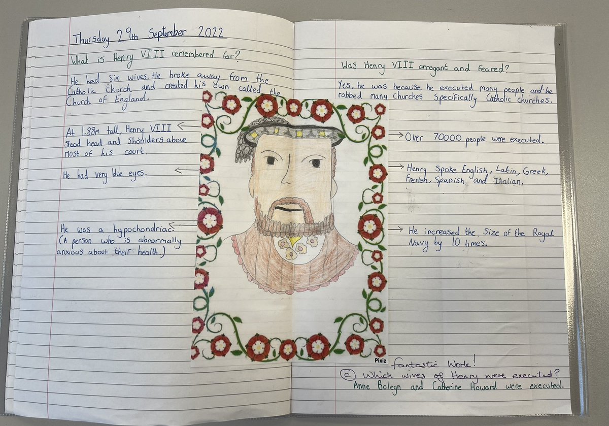 Year 6 Bears have loved learning about Henry VIII 👑 in their Monarchs history topic using #CUSPCurriculum #CarltonEdge 🤩