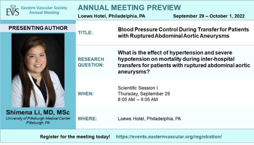 Nathan Liang MD MS (@nlliang) on Twitter photo Congratulations to <a href="/PittSurgery/">Pitt Surgery</a> senior resident and <a href="/FutureVascSurgn/">FutureVascSurgeons</a> <a href="/ShimenaL/">Shimena Li</a> for a great talk at today’s <a href="/VascularEVS/">Eastern Vascular Society</a> session and continuing our group’s work on understand and improving #raaa outcomes! <a href="/UPMC_Vascular/">UPMC Vascular Surgery</a> <a href="/HviUpmc/">UPMC Heart and Vascular Institute</a> Congratulations to <a href="/PittSurgery/">Pitt Surgery</a> senior resident and <a href="/FutureVascSurgn/">FutureVascSurgeons</a> <a href="/ShimenaL/">Shimena Li</a> for a great talk at today’s <a href="/VascularEVS/">Eastern Vascular Society</a> session and continuing our group’s work on understand and improving #raaa outcomes! <a href="/UPMC_Vascular/">UPMC Vascular Surgery</a> <a href="/HviUpmc/">UPMC Heart and Vascular Institute</a>