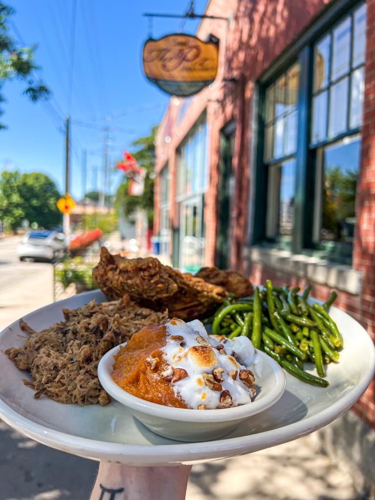Woo-wee, are we ready for #DTRrestaurantweek! Mark your calendar for October 3 - 9, when we'll have a special 3-course menu for $40 (including this Carolina Classic Combo, and more tasty surprises).

Visit thepit-raleigh.com to check out the menu and make a reservation 🍽️