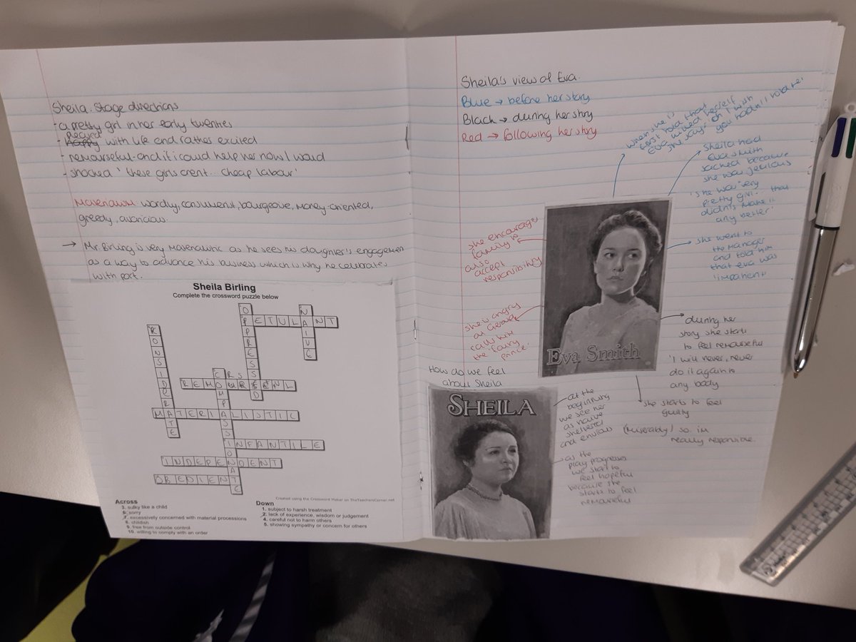 MrsEMEnglish1's tweet photo. Amazing work by Rahela, Christina and Melody today on Sheila Birling @AldersleyHighSc @MissHarris_Hist @MrCHickman1 https://t.co/W2GdyZ5gIm
