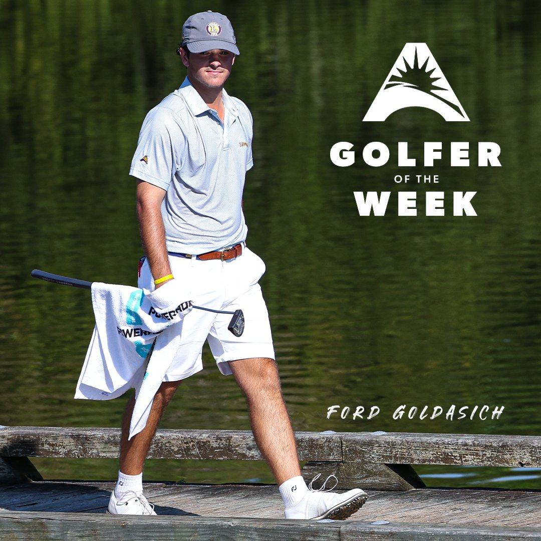 LipscombMGOLF's tweet photo. 🏆 𝒢𝒪𝐿𝐹𝐸𝑅 𝒪𝐹 𝒯𝐻𝐸 𝒲𝐸𝐸𝒦 ⛳️

Make that ✌️ ASUN Golfer of the Week honors this season for @FordGoldasich after he took home his first-career victory at the Graeme McDowell❗️

𝑹𝑬𝑳𝑬𝑨𝑺𝑬 >> https://t.co/2kDjSmiRh0

#IntoTheStorm⛈️ | #HornsUp🤘 https://t.co/1pE67ypJ1u