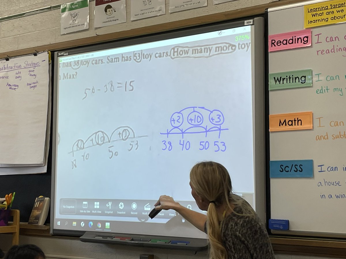 DejaMarcus's tweet image. Students at @GodwinSchools flexing their muscles with models and strategies! They have experience with these tools and are applying them to new contexts as they live in a space of #productivestruggle #MichME @KVanSetters @kdykema