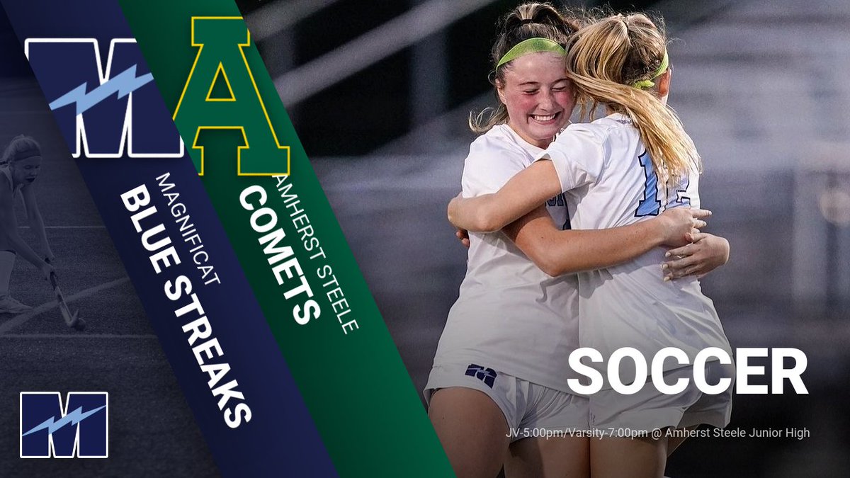 Soccer travels to Amherst Steele TONIGHT! <a href="/MagsSoccer/">Magnificat Soccer</a> <a href="/SteeleComets/">Steele Athletics</a>