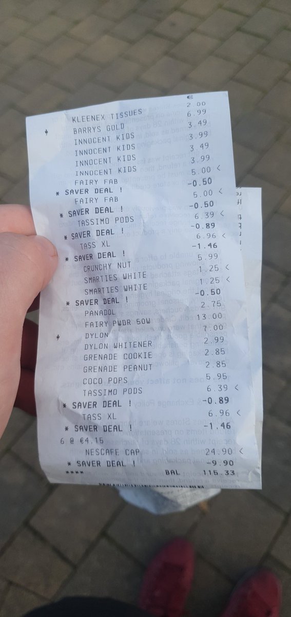 millstreetmom's tweet photo. Just popped in for a few bits.
 €115 😭😭😭 Must cut down on the caffiene ☕️ #CostOfLivingCrisis https://t.co/5xM0PVlHoc