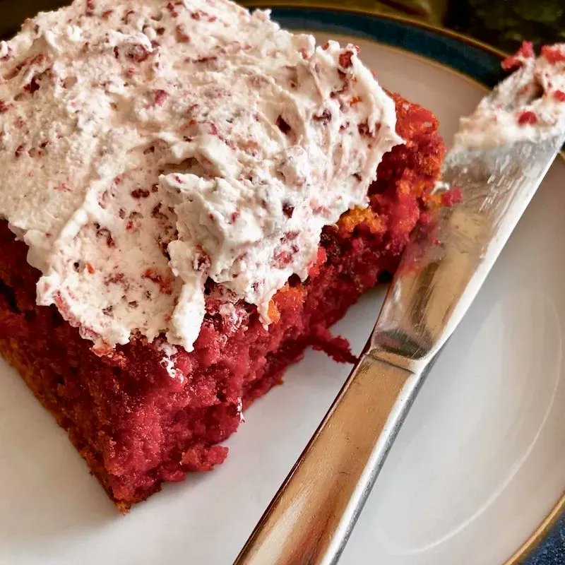 BreadBakerDani's tweet photo. Beetroot teams so well with raspberries. Earthy beets and tart raspberries and swiss meringue butter cream make a very tasty vegetable cake. #beetrootcake #vegetablecake #recipeoftheday https://t.co/y7SM9ywIDO