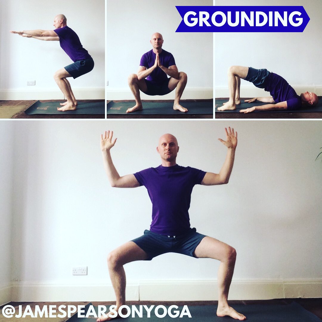 JamesPYoga's tweet photo. Thanks to everyone who joined online classes on the theme of ‘Grounding’.

Sometimes we spend too much time in our head &amp; get consumed with our thoughts. A grounding practice of postures such as chair, bridge &amp;squats can help us reconnect with our body and the ground beneath us. https://t.co/UK4aGD6BLk