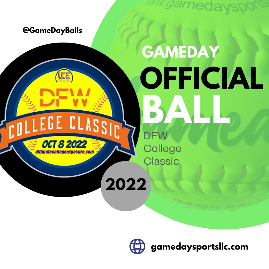 GameDayBalls's tweet photo. We are proud to announce that GameDay Sports will be the official ball of the 2022 DFW College Classic. Our .47 COR 375lb. compression balls made from high density cork &amp; GameDay technology offer recruits the performance they demand when competing in front of college coaches. https://t.co/wAh7IT8Gde