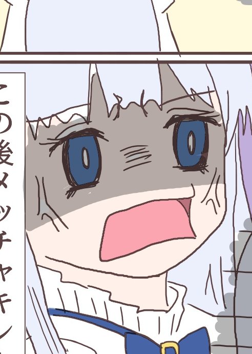普通に描くのも好きだけど最近こういうギャグマンガチックなのもお気に入りだと気づいた 