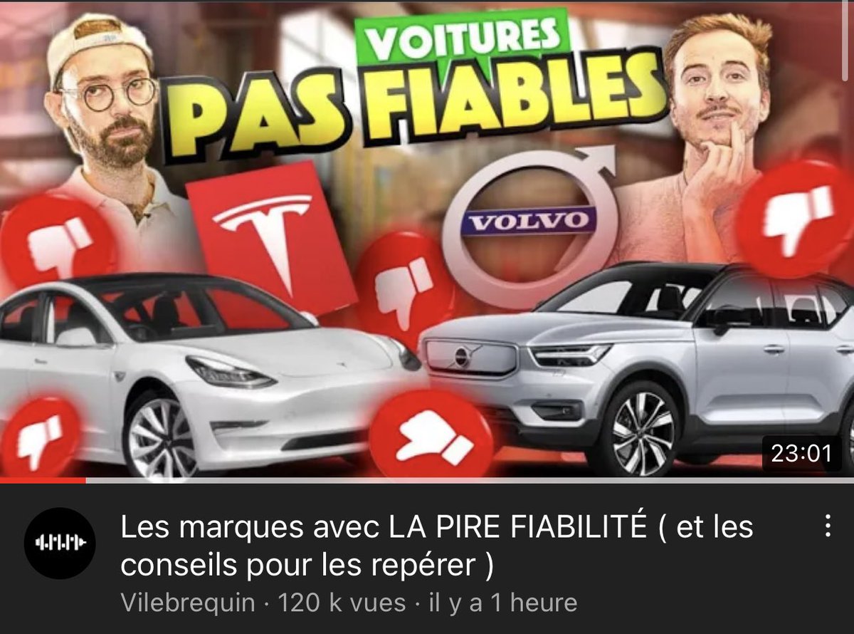 VilebrequinAuto's tweet photo. N’hésitez pas à ajouter votre plus beau commentaire : « c fo mwa je fé jamé de vidanj é ma tezla é fiabl »
👉 https://t.co/AwJTRiDxC6 https://t.co/yxshrbYpcP
