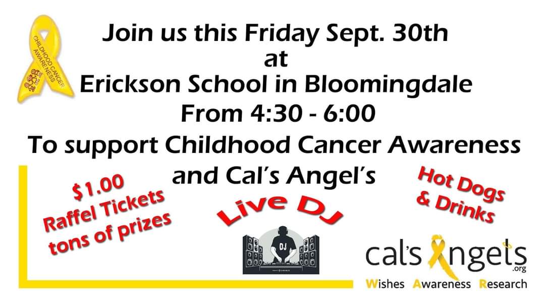 Come join <a href="/D13Eagles/">Erickson Elementary</a>, <a href="/D13Jaguars/">DuJardin School</a> and <a href="/D13Warriors/">Westfield School</a> for a fun filled evening! All proceeds will go to spreading awareness of pediatric cancer and Cal's Angels. See you there!