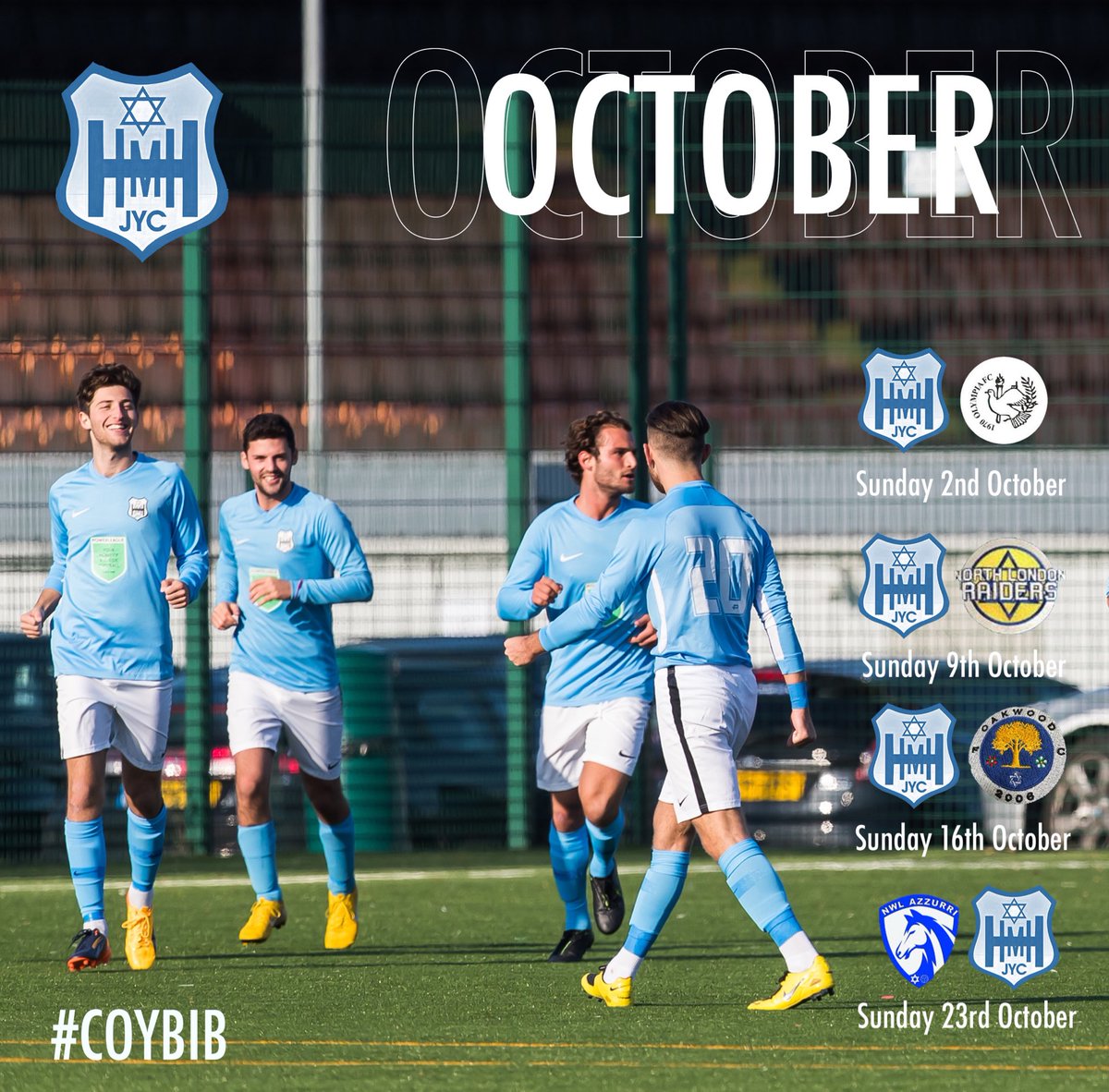 ⚽️| Busy October Schedule 

Lots to look forward to #COYBIB👕💙