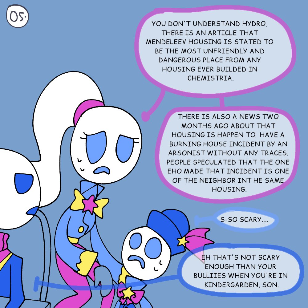 Periadvent's tweet photo. (PART 2).

#periodicityadventures #periadvent #webcomic #webcomics #chapter1 #science #Chemistry #元素擬人化 https://t.co/G6FhH6z3Oj