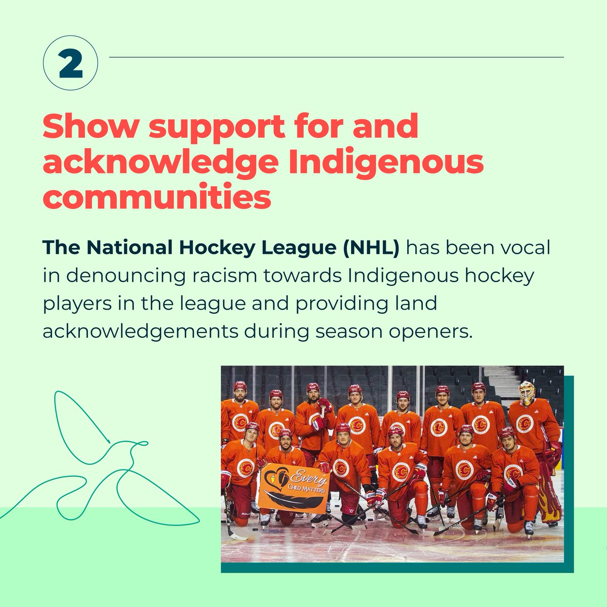 hootsuite's tweet photo. Show support and acknowledge Indigenous communities.
The @NHL has taken an active stance in denouncing racism towards Indigenous hockey players and providing land acknowledgements during season openers. #RememberHonourAct https://t.co/kNc6Y8lxmG