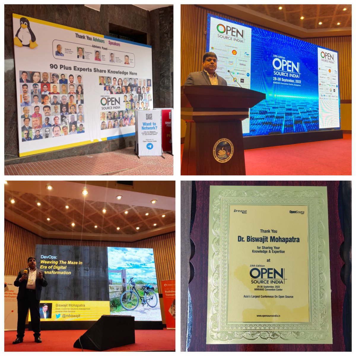 mbiswajit's tweet image. Accelerating Development and Deployment of Open Source in India… My session on “DevOps: Weaving the maze in era of Digital Transformation” at 19th Edition of Open Source India Event…#OSI2022 #Kubernetes #Developers #AISPL @OpenSourceForU @OpenSourceIND @AWSOpen @AWSCloudIndia