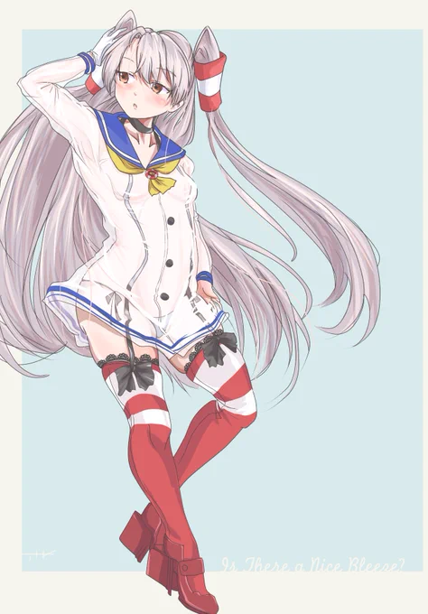 落書きいい風吹いてる?な白あまつん 