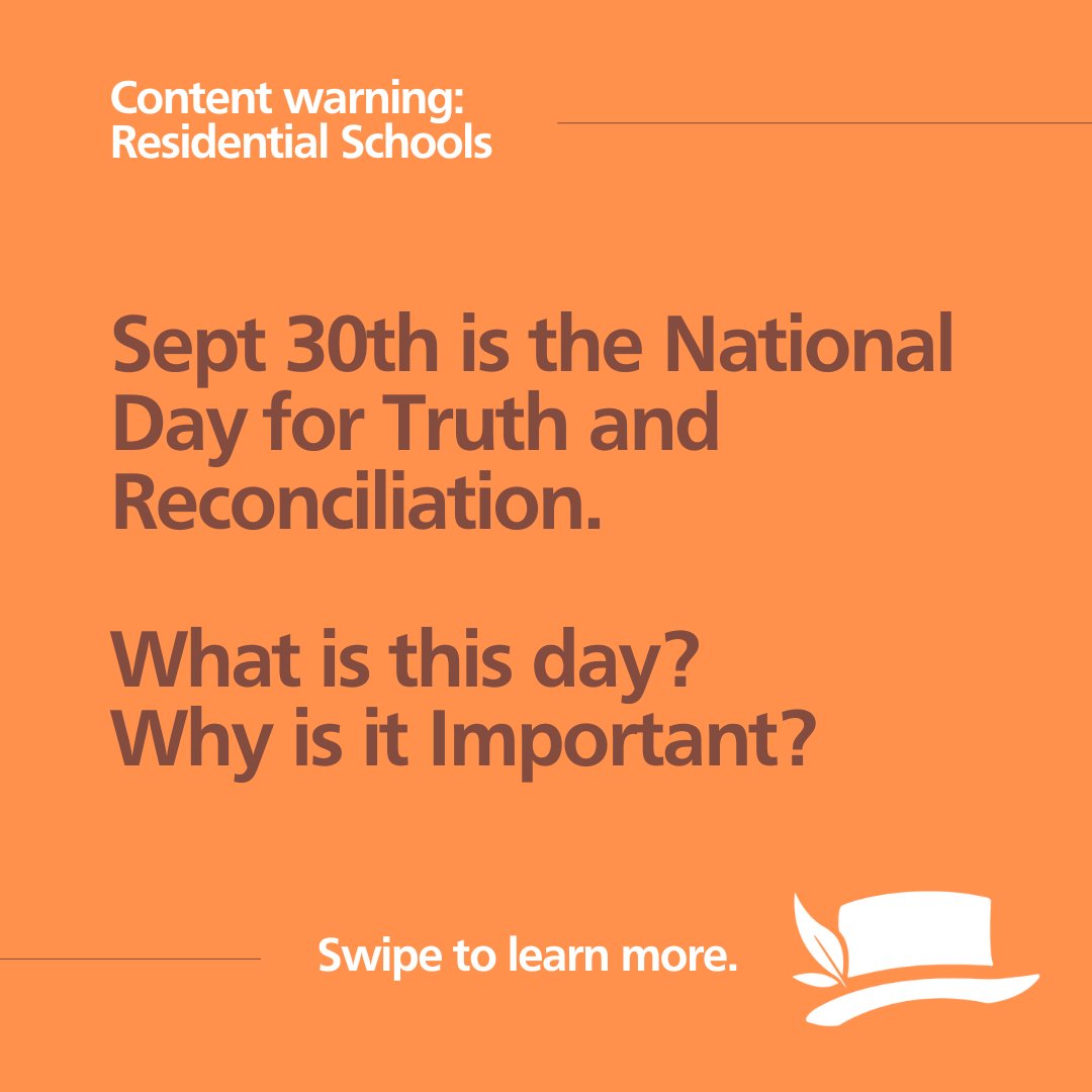 downiewenjack's tweet photo. Content warning: Residential Schools

Sept 30th is the National Day for Truth and Reconciliation. What is this day? Why is it Important? Swipe to learn more. https://t.co/ej6LNsHfYw

#NationalDayforTruthandReconciliation #reconciliation #OrangeShirtDay #Sept30  #DoSomething https://t.co/ocJ0Ds4rq0