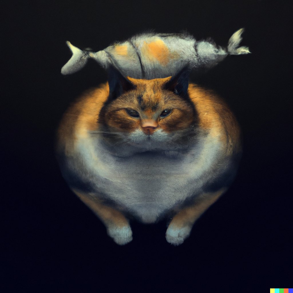 QZ_Crypto's tweet photo. I have tried my @FatCatsCapital PFP to generate from Dall-E. I think I succeeded, right?
#FishDAO #NeedMyCatnip https://t.co/JfTD3JFFuh