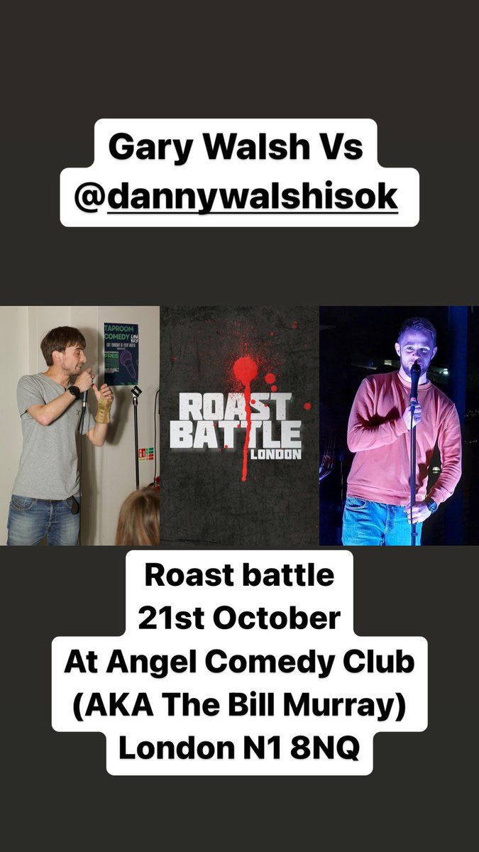 Roast battle London 👍🏻👌🏻
#roastbattlelondon #roastbattle #angelcomedyclub #BillMurray #October